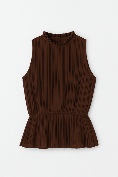 Pleated Peplum Top