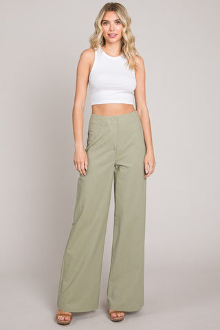 Cotton Wide Leg Pants