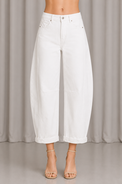 Soft Denim Barrel Jeans