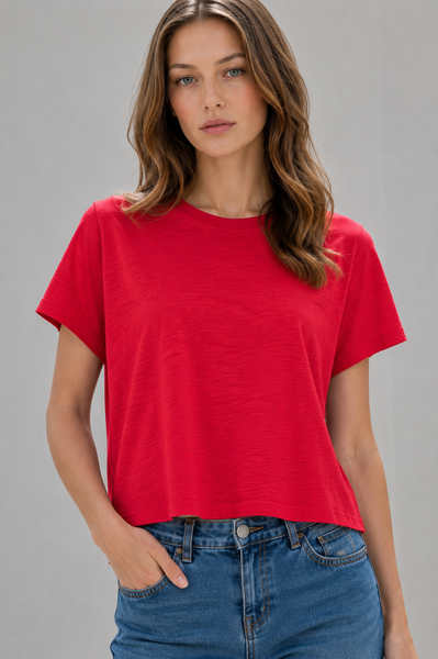 Playera Básica Slub Manga Corta