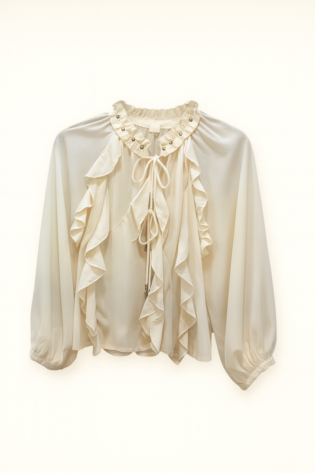 Blusa Olanes y Beads Manga Larga