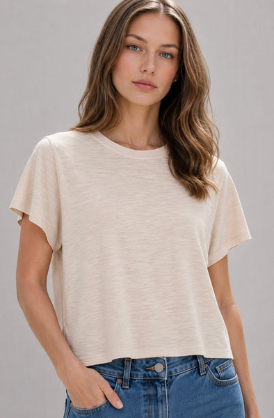 Playera Básica Slub Manga Corta
