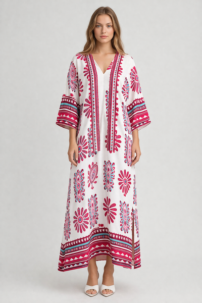 Floral Loose Fit Lounge Maxi Dress