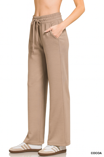 Super Soft Scuba Straight Drawstring Pants