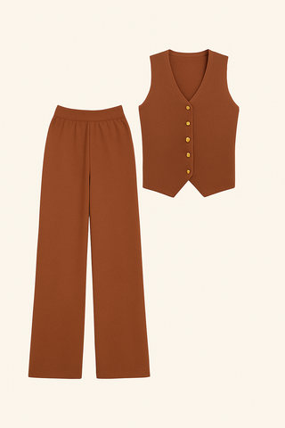 Set Tejido Chaleco y Pantalon