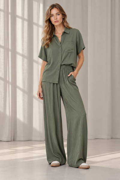 Conjunto Pantalon + Blusa Botones