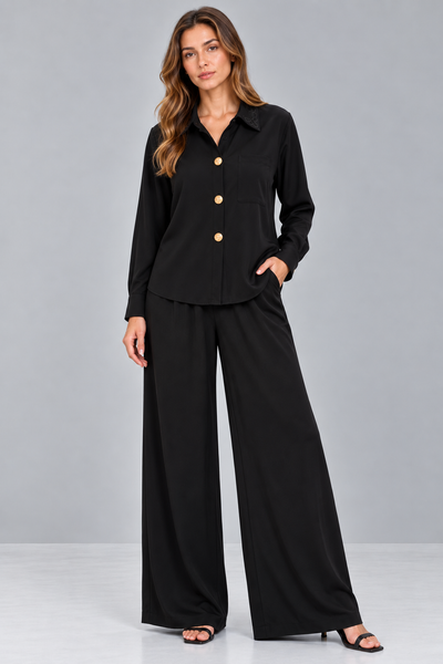 Conjunto con Cuello Bordado
