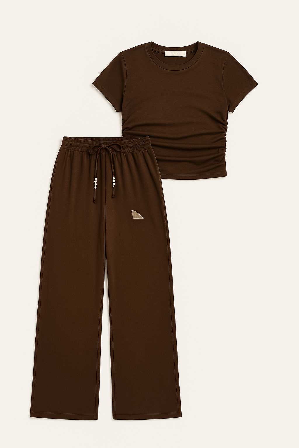 Set Stretch Jersey Knit Pantalon y Top