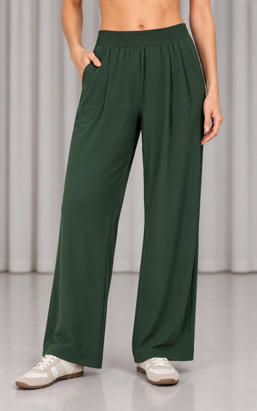 Nylon Wideleg Trouser Pants