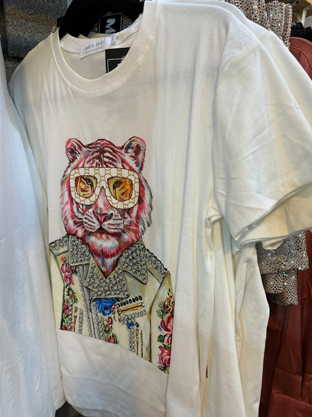 Embellished Lion T-Shirt