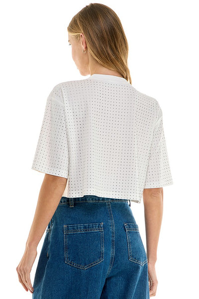 Top Boxy con Rhinestones