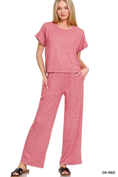 Super Soft Melange Hacci Lounge Pajama Set