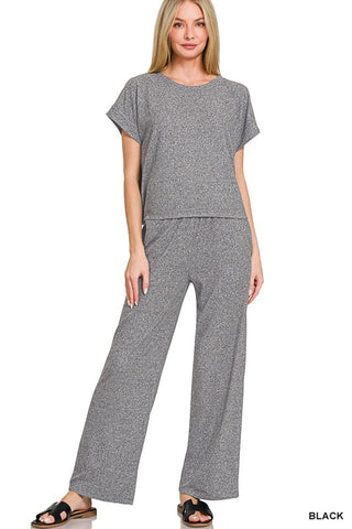 Super Soft Melange Hacci Lounge Pajama Set