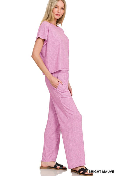 Super Soft Melange Hacci Lounge Pajama Set