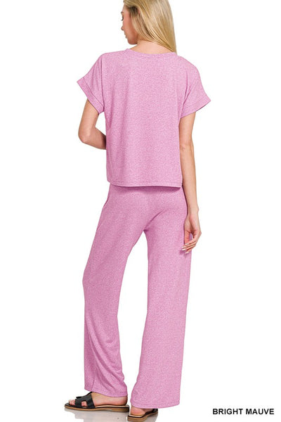 Super Soft Melange Hacci Lounge Pajama Set