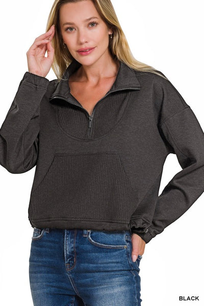 Scuba Half Zip Pullover Sweatshirt