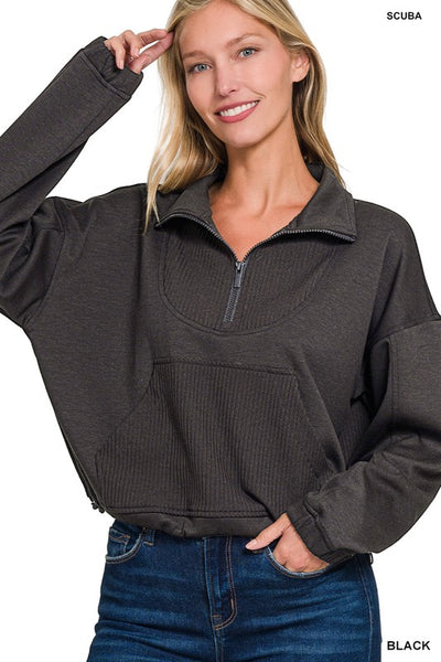 Scuba Half Zip Pullover Sweatshirt