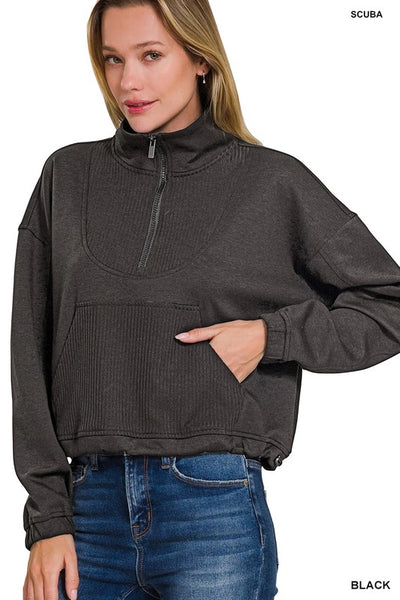 Scuba Half Zip Pullover Sweatshirt