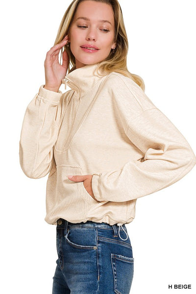 Scuba Half Zip Pullover Sweatshirt