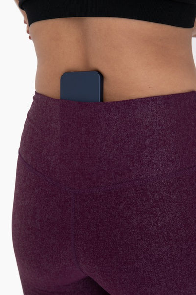 Sparkle Foil Look Crossover Flared Leggings