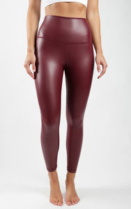 Faux Leather High Rise Ankle Leggings