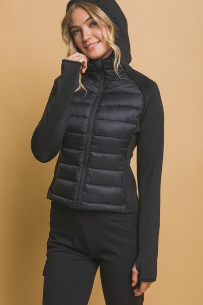 Scuba Padded Long Sleeve Thumb Hole Jacket