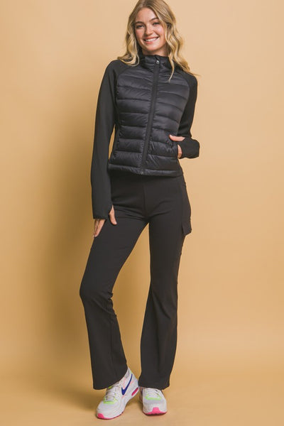 Scuba Padded Long Sleeve Thumb Hole Jacket