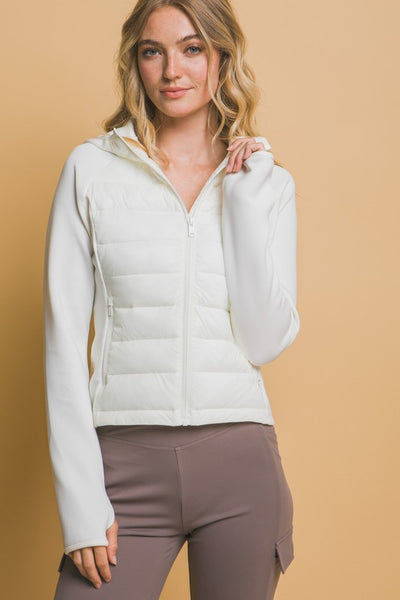 Scuba Padded Long Sleeve Thumb Hole Jacket