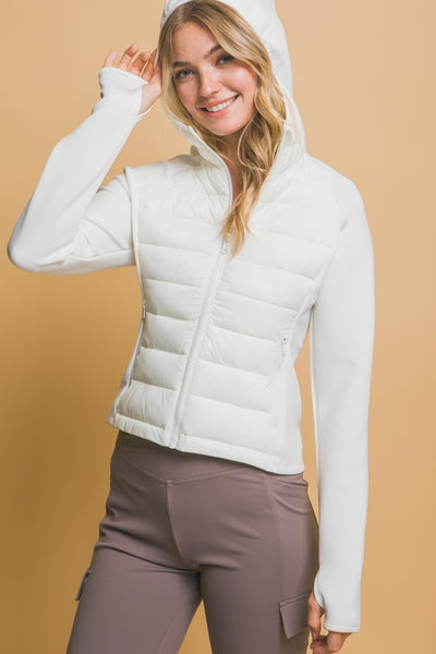 Scuba Padded Long Sleeve Thumb Hole Jacket