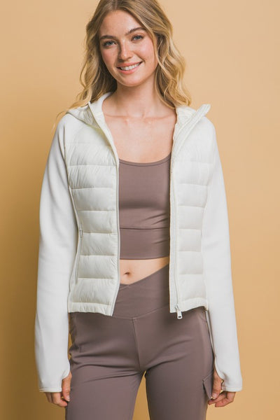 Scuba Padded Long Sleeve Thumb Hole Jacket