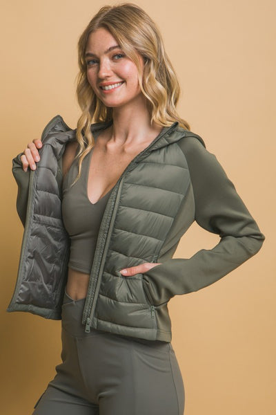 Scuba Padded Long Sleeve Thumb Hole Jacket