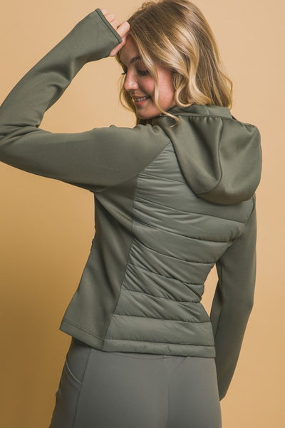 Scuba Padded Long Sleeve Thumb Hole Jacket