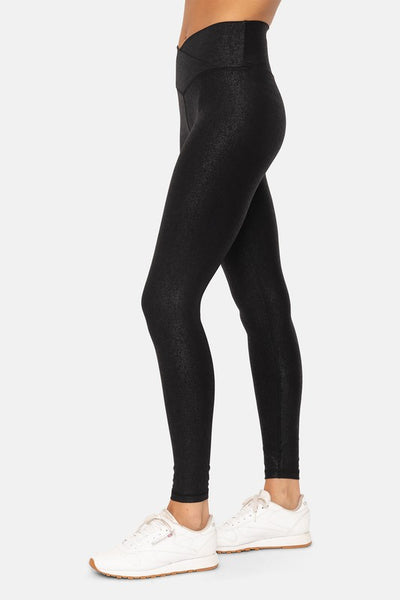 Sparkle Foil  Look Crossover Leggings