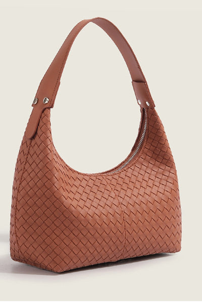 Super Soft Vegan Leather Braided Boho Small Shoulder Bag