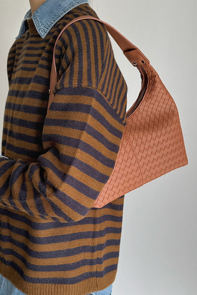 Super Soft Vegan Leather Braided Boho Small Shoulder Bag