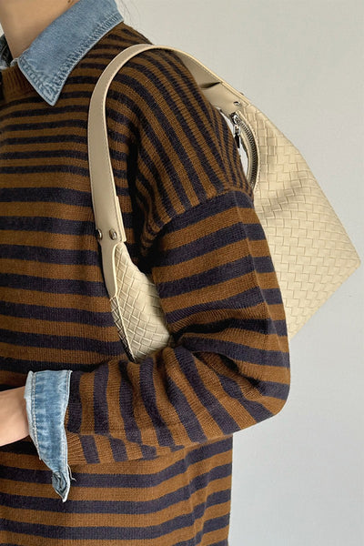 Super Soft Vegan Leather Braided Boho Small Shoulder Bag
