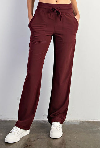 Oxford Mid Rise Full Length Pants