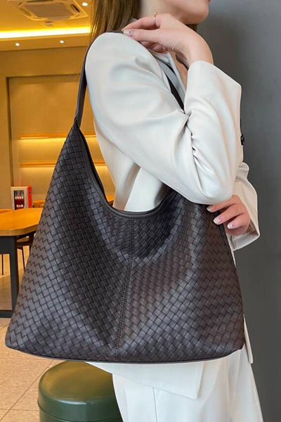 Super Soft Vegan Leather Braided Boho Shoulder Bag