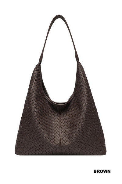 Super Soft Vegan Leather Braided Boho Shoulder Bag