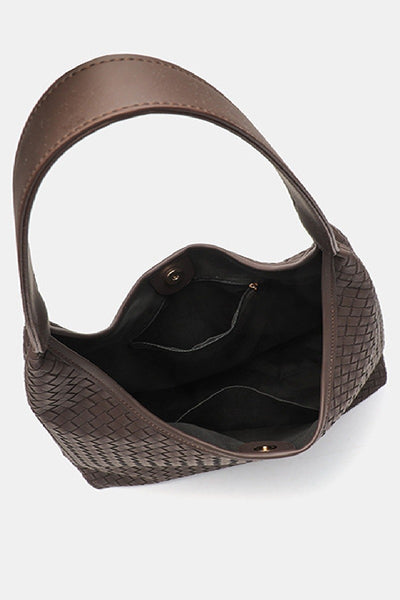 Super Soft Vegan Leather Braided Boho Shoulder Bag