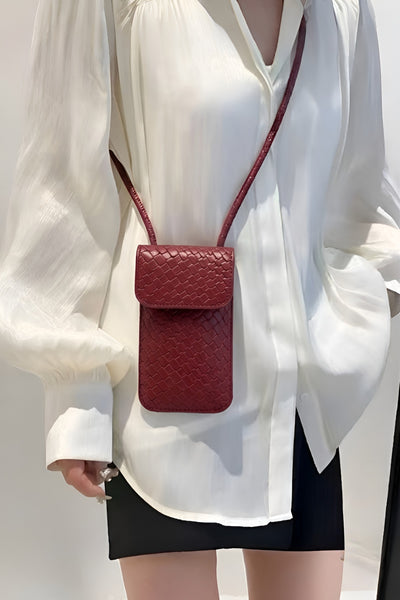Cartera Cruzada Tejida para Teléfono