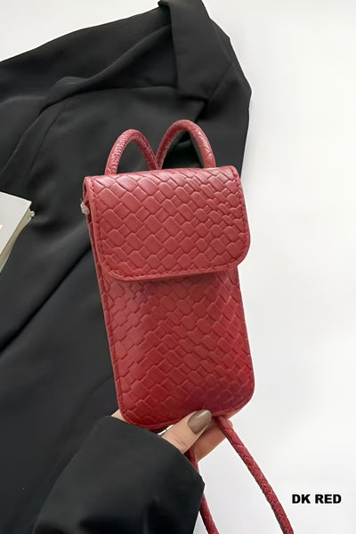 Cartera Cruzada Tejida para Teléfono