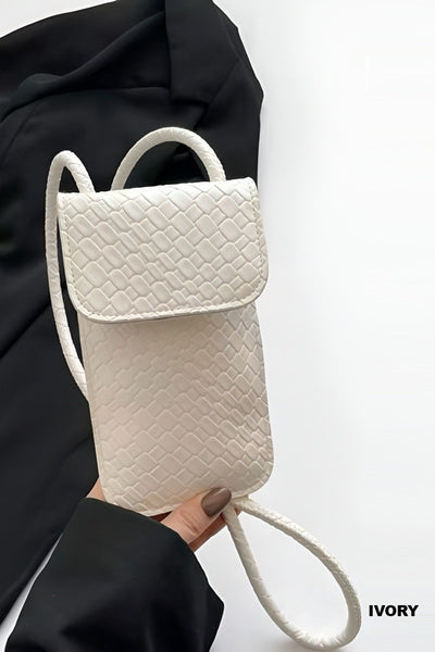 Cartera Cruzada Tejida para Teléfono