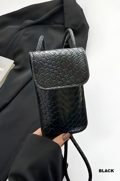 Cartera Cruzada Tejida para Teléfono