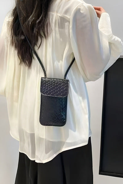 Cartera Cruzada Tejida para Teléfono
