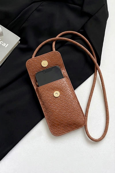 Cartera Cruzada Tejida para Teléfono
