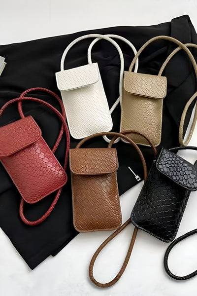 Cartera Cruzada Tejida para Teléfono