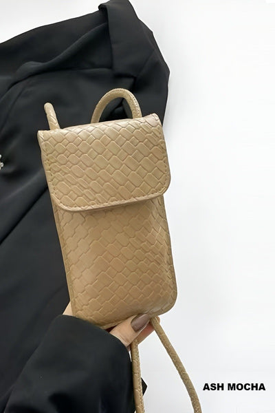 Cartera Cruzada Tejida para Teléfono