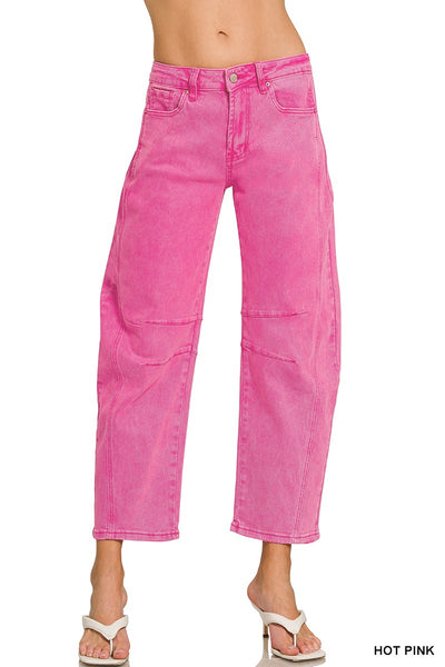 Soft Denim Barrel Jeans