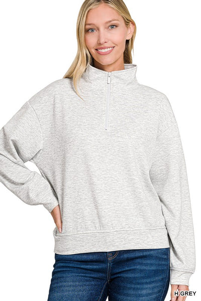 Modal Mix Scuba Half Zip Pullover